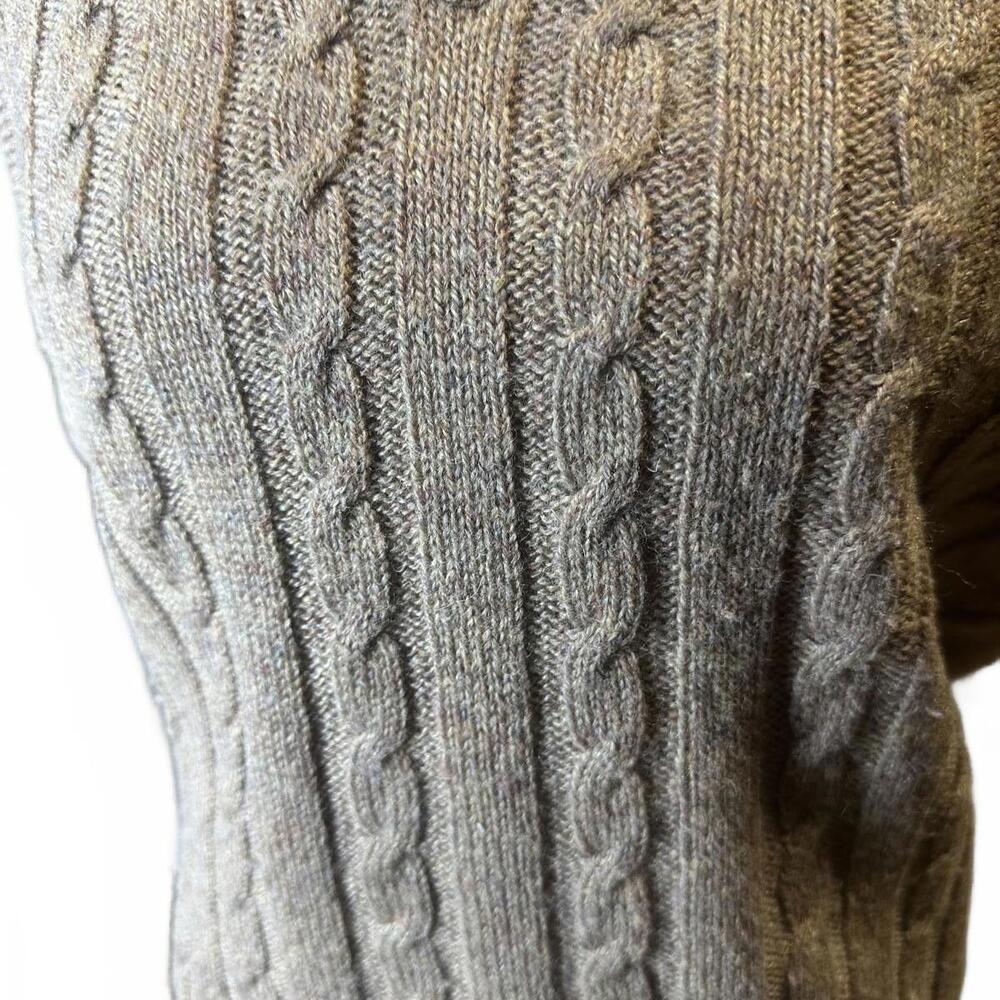 Jantzen vintage USA made wool cable knit vest tan preppy old money men’s sz S - Picture 3 of 8
